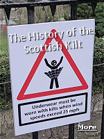 The kilt has its roots in the Scottish Highlands, dating back to the 16th century. The original was called the feileadh m�r, or ''great kilt,'' a long piece of woolen fabric draped over the body and belted at the waist. It served both as a cloak and a skirt, providing warmth and flexibility in the rugged Highland terrain. The great kilt was a symbol of identity for Highlanders, who wore tartan patterns unique to their clans. The great kilt evolved into the shorter called the feileadh beag.